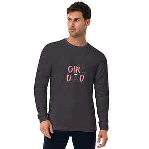 "Girl Dad" w/ Telescope Long Sleeve Fitted Crew