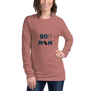 "Boy Mom" w/ Hokey Puck Unisex Long Sleeve Tee