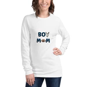 "Boy Mom" w/ Football Unisex Long Sleeve Tee