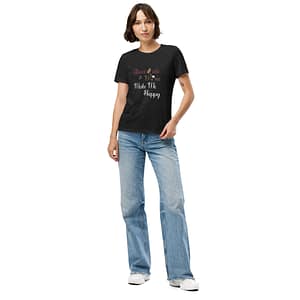 "Chocolate & Wine Make Me Happy" Women’s relaxed tri-blend t-shirt