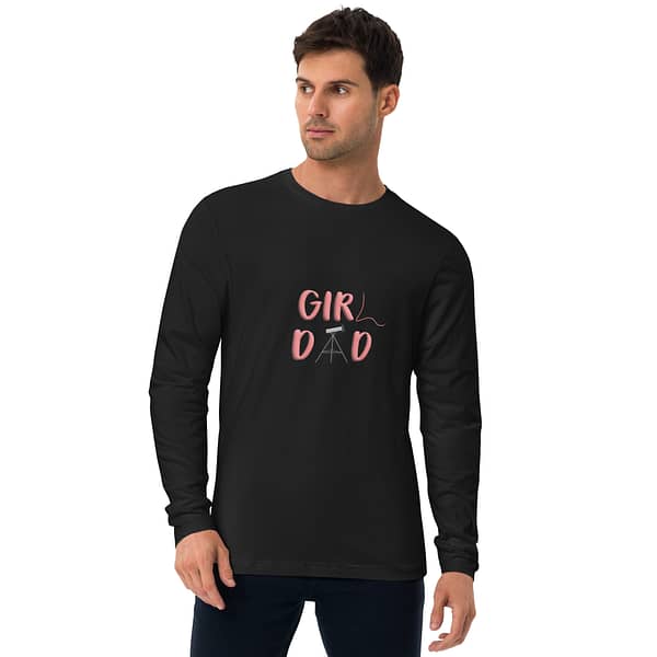 "Girl Dad" w/ Telescope Long Sleeve Fitted Crew - Image 2