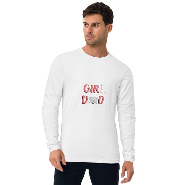 "Girl Dad" w/ Soccer Ball Long Sleeve Fitted Crew
